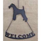 WIRE FOX TERRIER WELCOME SIGN